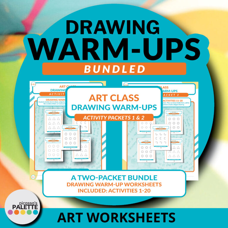 WARM-UPs in the Art Room – How To Use: Art Class Drawing Warm-Up Packets